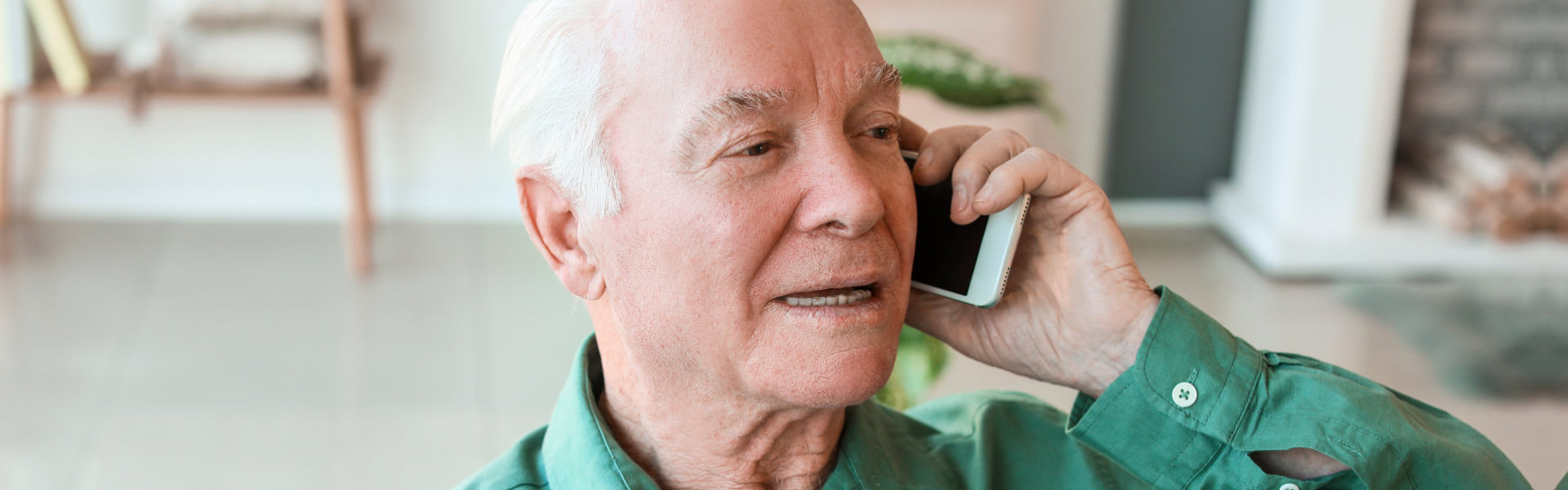 senior man having a phone call